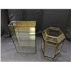 Image 2 : Glass & Metal Mirrored Display Cabinets *damaged* Curios