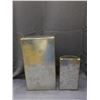 Image 5 : Pair of Glass & Metal Mirrored Curio Display Cases
