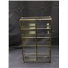 Image 1 : Glass & Metal Display Curio Cabinet Shelf Showcase