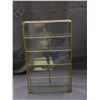 Image 3 : Glass & Metal Display Curio Cabinet Shelf Showcase