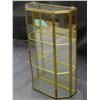 Image 2 : Glass & Metal Display Curio Cabinet Shelf Showcase