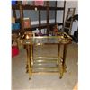 Image 1 : MCM Brass & Glass Bar Cart