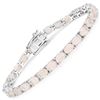 Plated Rhodium 8.73ctw Opal Bracelet