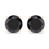 14KT Yellow Gold 4.77ctw Black Diamond Earrings