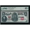 Image 1 : 1907 $5 Legal Tender Note PMG 65EPQ