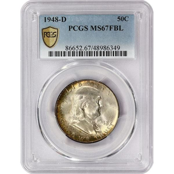 1948-D Franklin Half Dollar PCGS MS67FBL