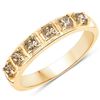 Image 1 : 14KT Yellow Gold 0.49ctw Champagne Diamond Ring