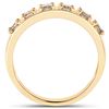 Image 2 : 14KT Yellow Gold 0.49ctw Champagne Diamond Ring