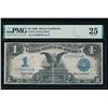 Image 1 : 1899 $1 Black Eagle Silver Certificate PMG 25
