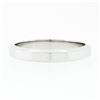 Image 5 : New 18k White Gold 3.45mm Plain Polished Flat Squared Wedding Band Stack Ring
