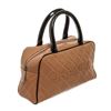 Image 2 : Chanel Brown Black Quilted Caviar Mini Boston Bowler Bag