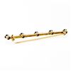 Image 6 : Antique 14k Gold 1.50 ctw Old Cut Montana Sapphire & Seed Pearl Bar Brooch Pin