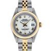 Image 2 : Rolex Ladies Quickset 2T 18K & Steel White Roman Dial Jubilee Band Datejust Wris