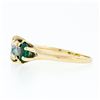 Image 6 : Antique Victorian 14k Gold 0.65 ctw Old Mine Cut Diamond Green Stone 3 Stone Rin