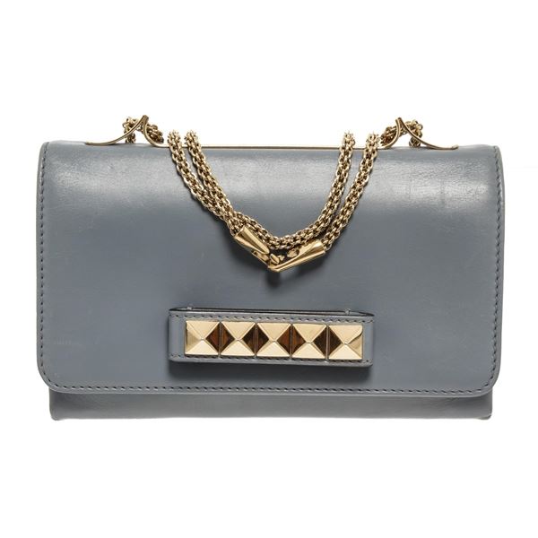 Valentino Grey Leather VA Va Voom Shoulder Bag