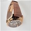 Image 3 : Rolex Zebra Pave Rose Gold Genuine Alligator Leather Wristwatch