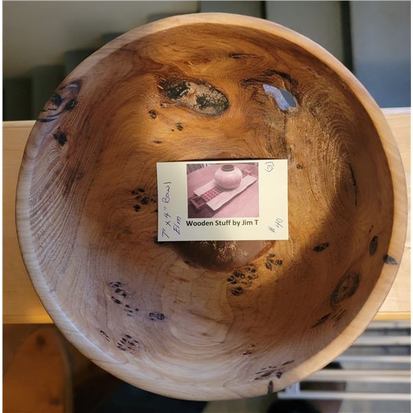 Handmade Elm wood bowl