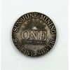 Image 2 : Vintage 1 Oz .999 Silver 1982 Sunshine Mint Round 