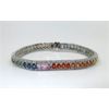 Image 2 : 3 Sterling Silver and Crystal Tennis Bracelets