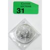 Image 1 : 1 Oz .9999 Silver 2011 Maple Leaf Coin 