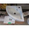 Image 1 : Petite White Ceramic Corner Sink w/ Pop Up Drain