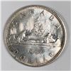 Image 1 : 1961 Queen Elizabeth II Canadian Silver Dollar UNC