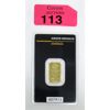 Image 1 : 1/4 Oz .9999 Fine Gold Argor-Heraeus Mint Bar 