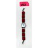 Image 1 : Sajen .925 Silver & Cinnabar Wrist Watch