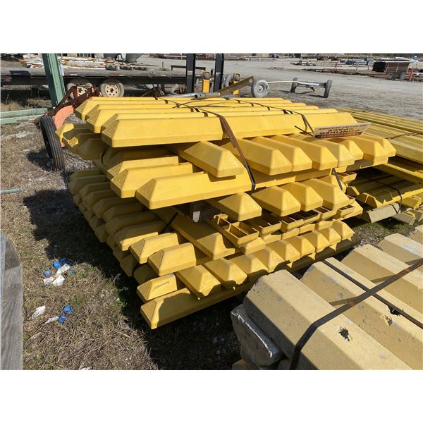 (72) 70" PLASTIC PARKING BUMPERS