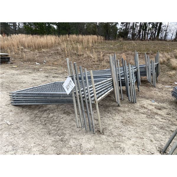 (16) SHORT CHAIN LINK FENCE PANELS