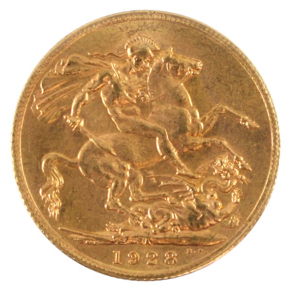 South Africa Gold 1928SA Sovereign BU.