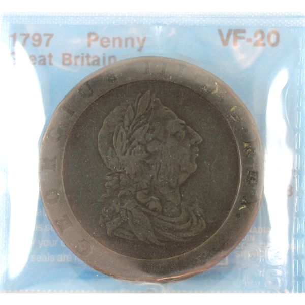 Great Britain 1797 Penny CCCS VF20 