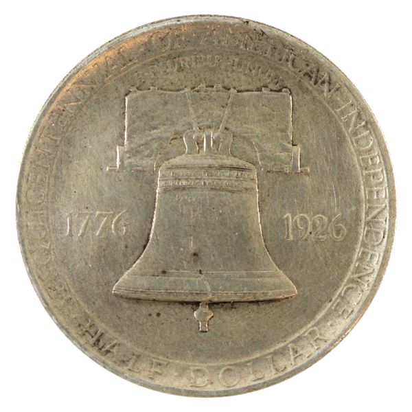 USA Silver 1926 Half Dollar Sesquicentennial Of American Independence AU (Scratched) 