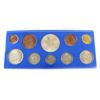 Image 1 : Great Britain 1953 Uncirculated 10-Coin Set in Plastic Holder.