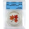 Image 1 : Canada Silver 2001 $5 SML Autumn With Selective Colour CCCS MS68 