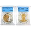 Image 1 : Canada Silver 2007 & 2008 $1 CCCS PF68 to PF69 UHC With Selective 24K Gold Plating. 2pcs.