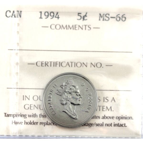 5-cent 1994 ICCS MS66