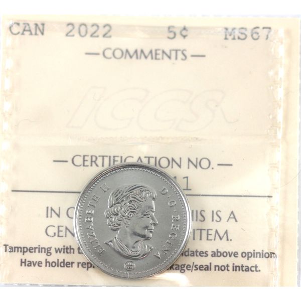 5-cent 2022 ICCS MS67