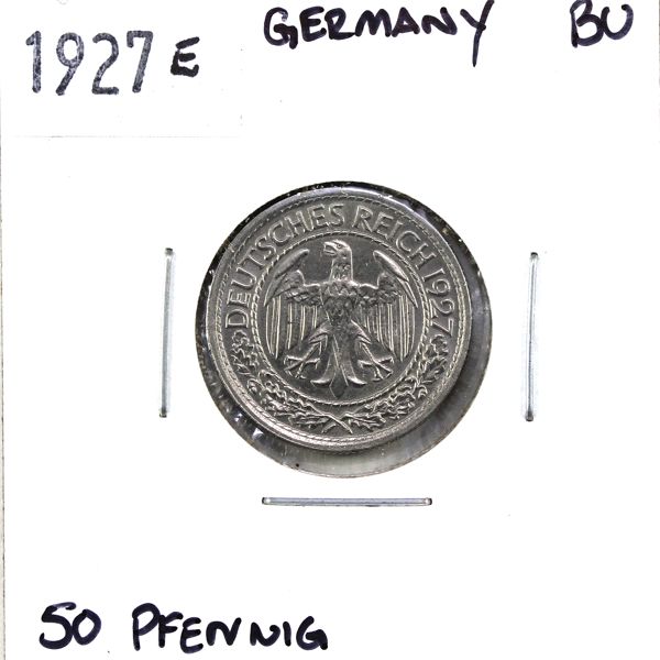 Germany 1927E 50 Pfennig Brilliant Uncirculated