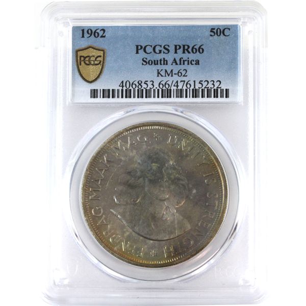 South Africa 1962 50-cent PCGS PR66