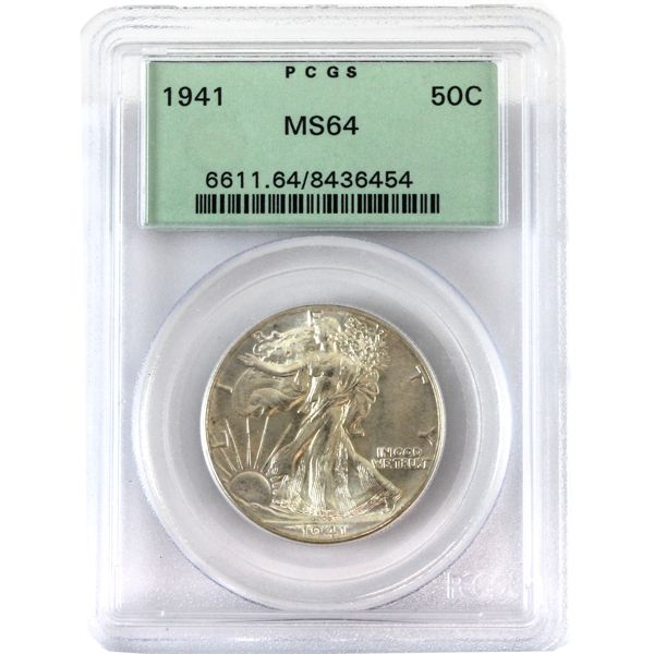 USA Silver 1941 Half Dollar PCGS MS64