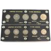 Image 1 : USA Vintage Capital Coin Holders - Type Set of Nickels and Dimes Dated 1835-1967. 2 sets