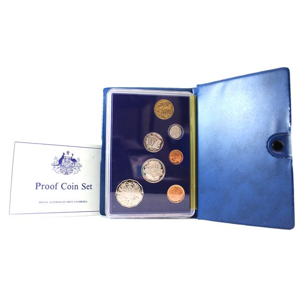 Australia 1985 Royal Australian Mint 7-coin Proof Set in Original Blue Folder w/ COA