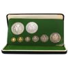 Image 1 : Guyana 1977 8-coin Proof Set in Original Display Box w/ COA. Minted by The Franklin Mint