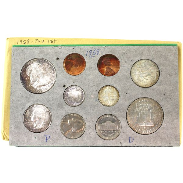 USA 1958 P & D Mint Set with Great Original Toning!