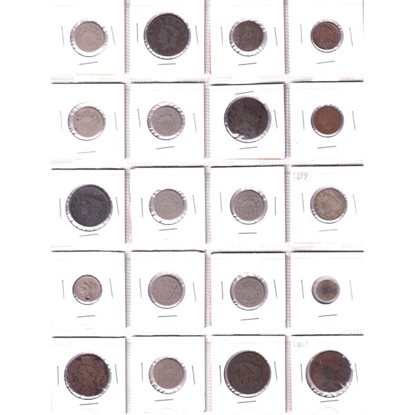 USA Mixed Denomination Most Missing Date Bulk Collection 2x 20-Pocket Sheets Impaired. 40pcs.