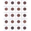 Image 1 : Great Britian Half Penny 1861-1940  Bulk Collection in 3x 20-Pocket Sheets. 60pcs. 