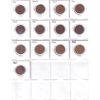 Image 2 : Great Britian Half Penny 1908-1967 Bulk Collection in 2x 20-Pocket Sheets. 33pcs. 