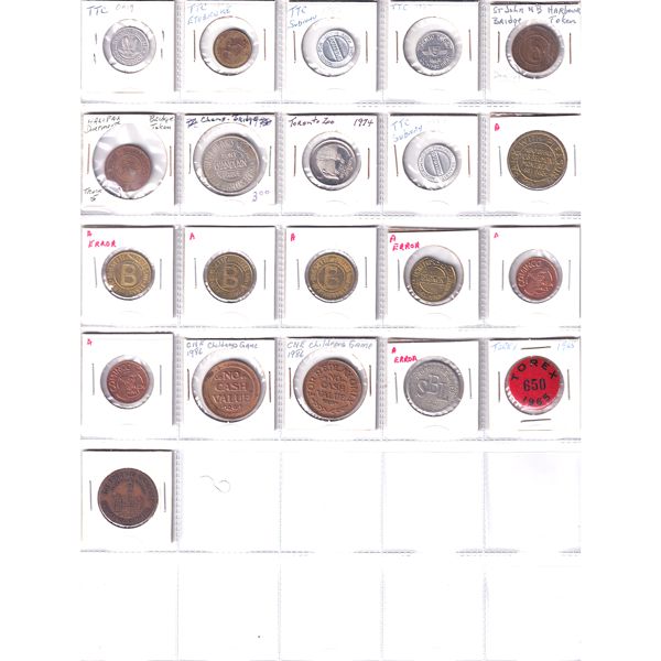 World Bulk Collection of Assorted Tokens. 51pcs.