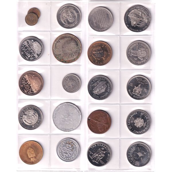 World Bulk Collection of Assorted Tokens. 56pcs.